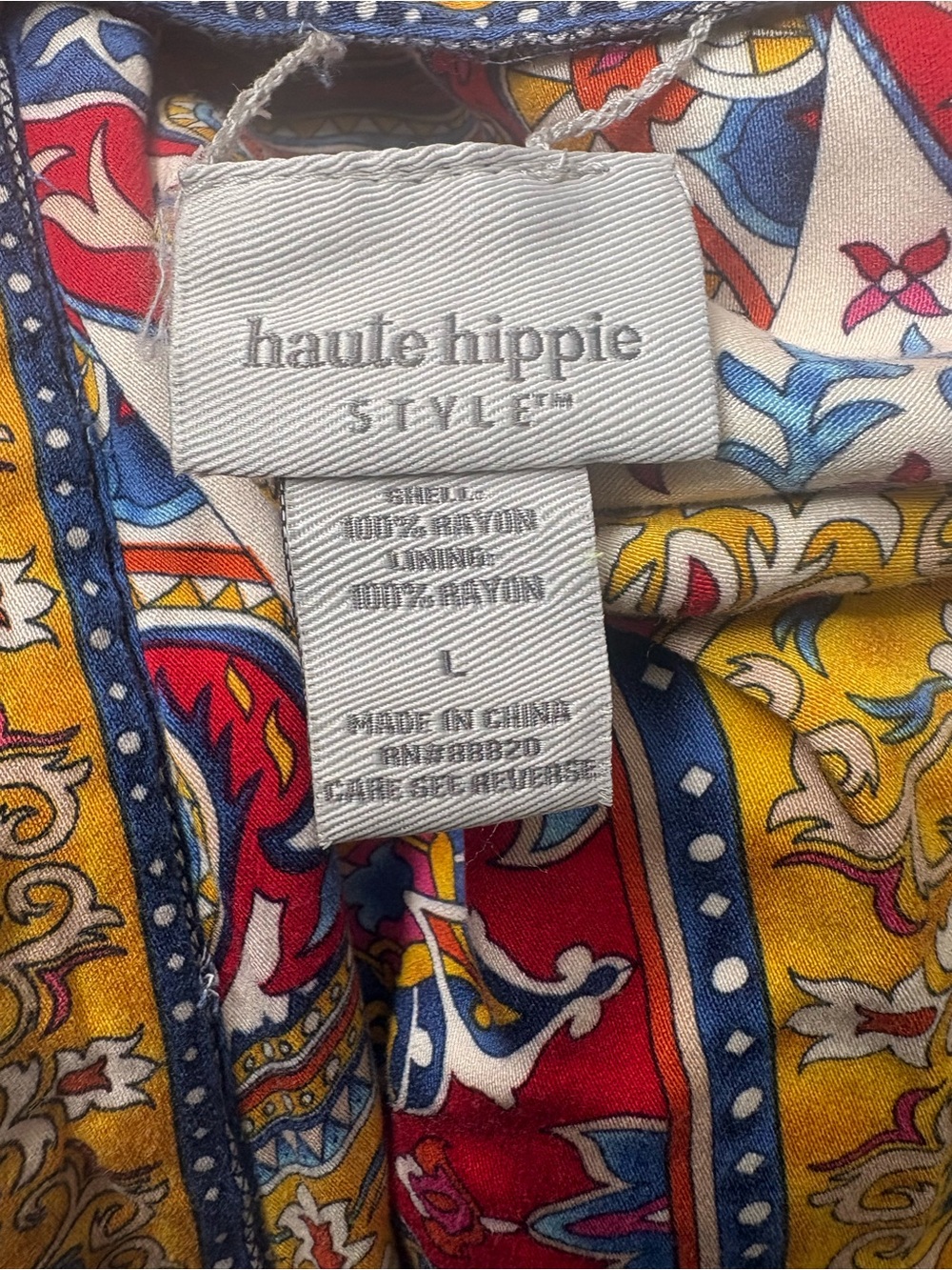 Haute Hippie Reversible Psychedelic Print Belted Long Kimono Duster Caftan - Picture 5 of 6